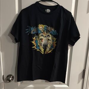 Black Graphic Ghost Rider Marvel Crew Neck T-Shirt